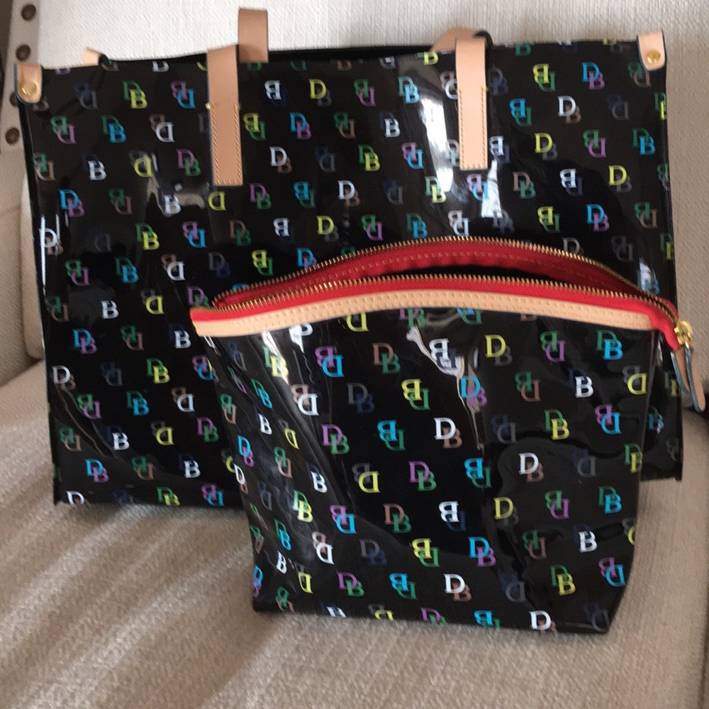Dooney & Bourne shopping bag and makeup bag